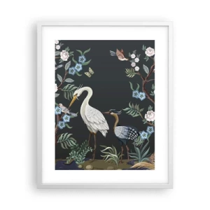 Poster in een witte lijst - Vogelparade - 40x50 cm