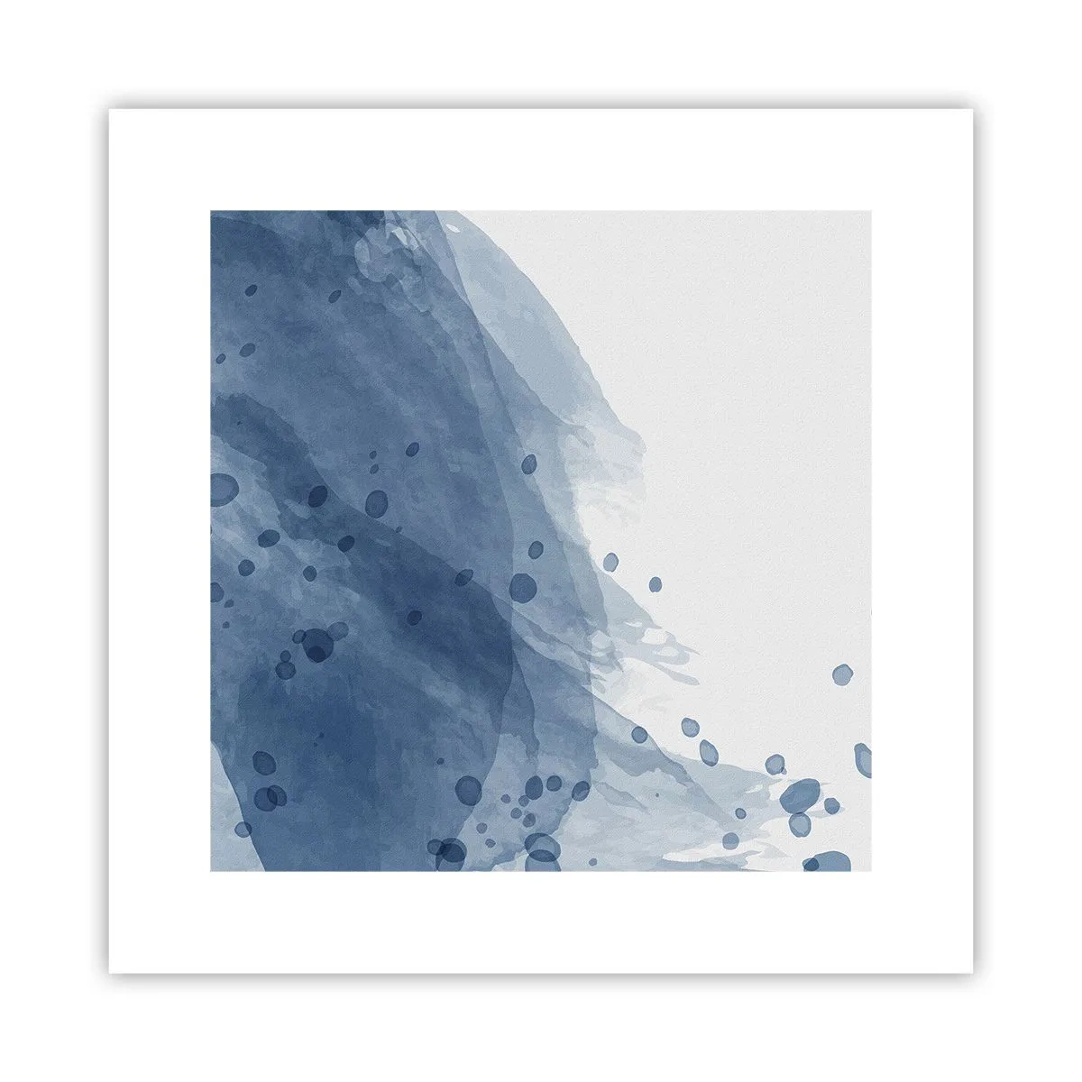 Poster - Blauwe tule - 30x30 cm