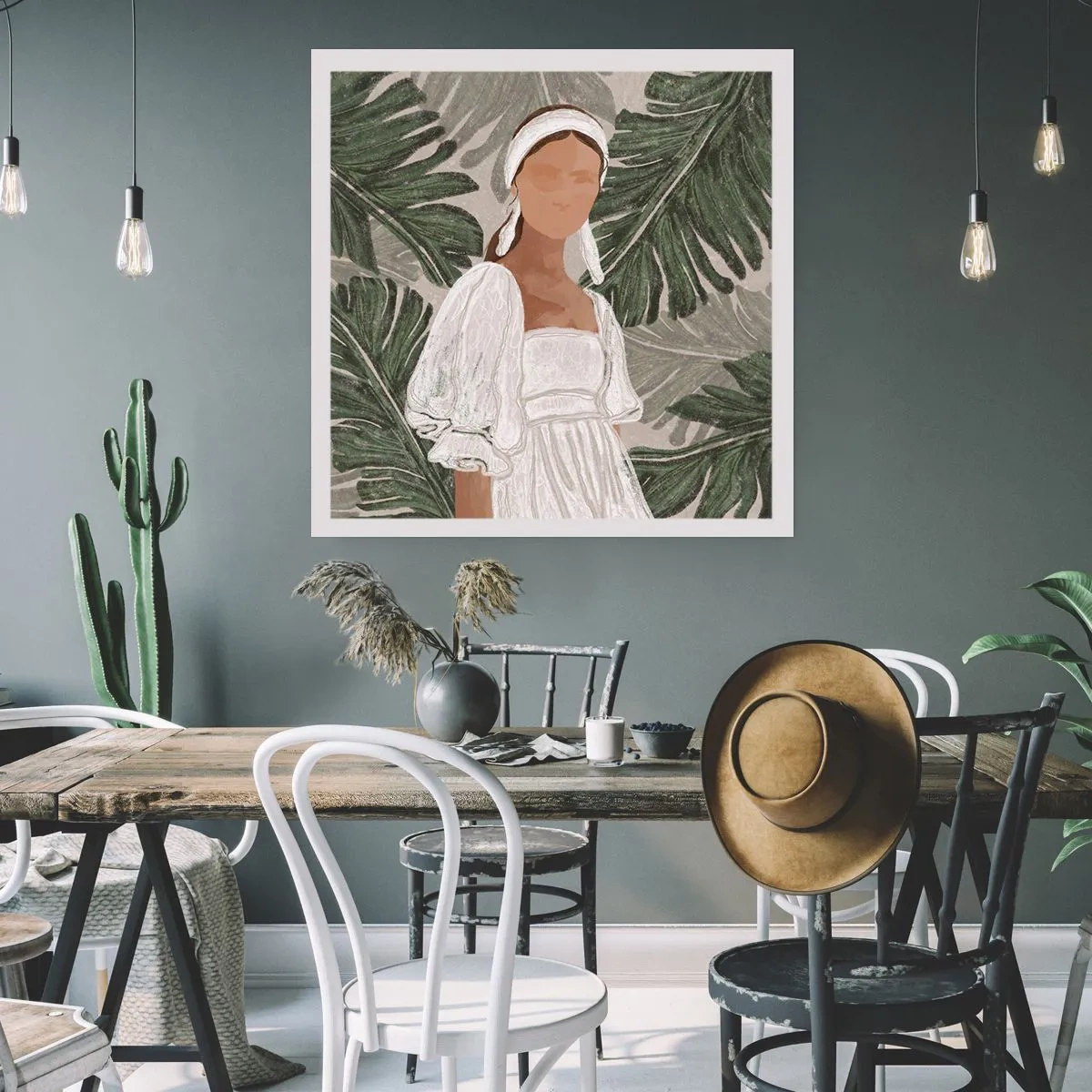 Poster - Exotisch portret - 30x30 cm