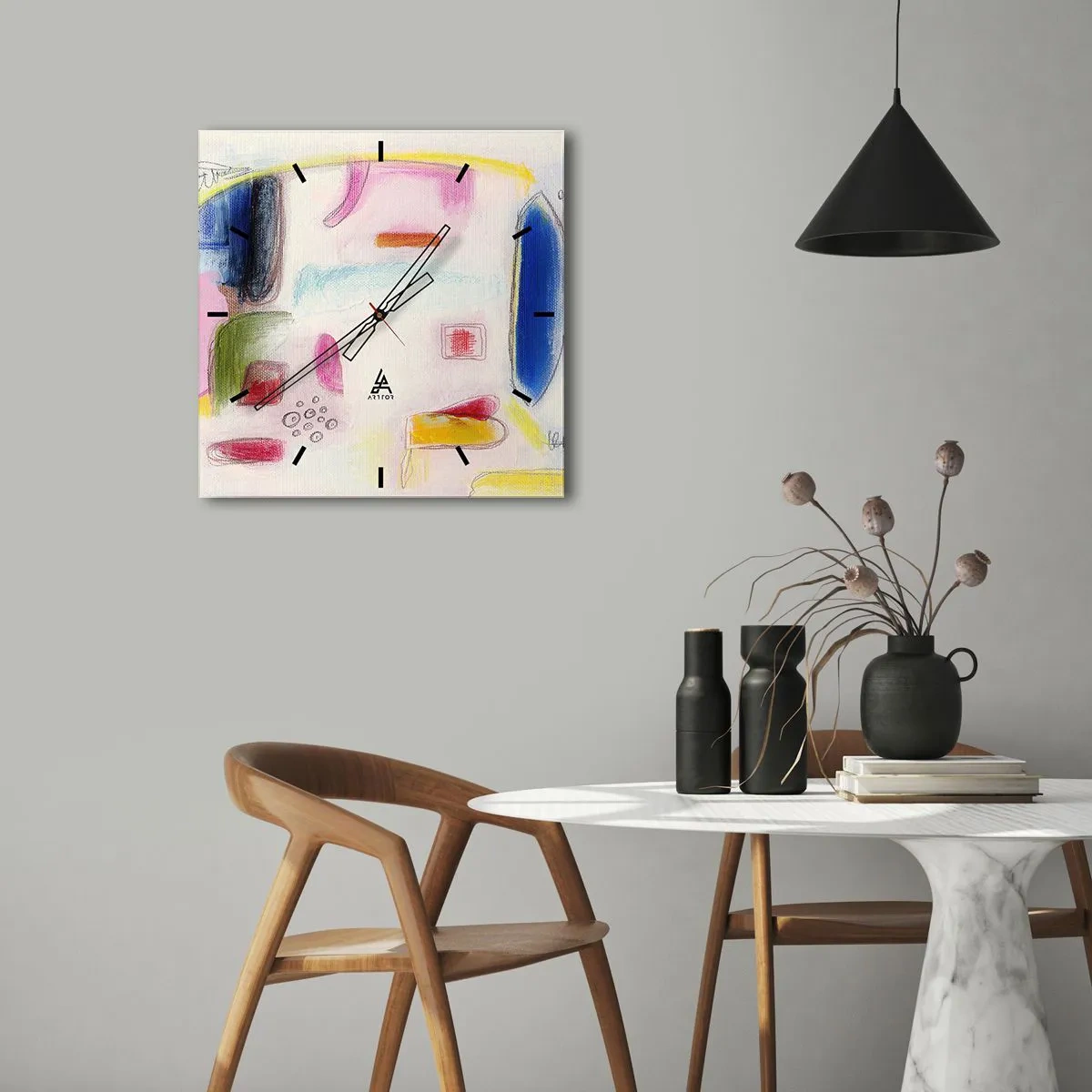 Wandklok - Klok - Meer bol dan hol of plat - 40x40 cm