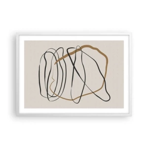Poster in een witte lijst - Compositie – loopdans - 70x50 cm