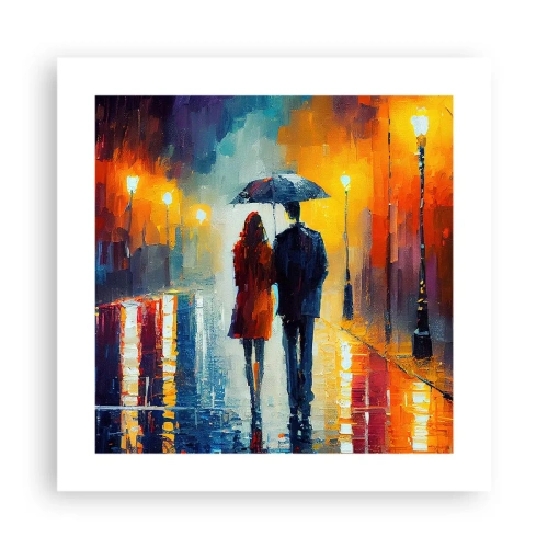 Poster - Samen – een kleurrijke nacht - 40x40 cm