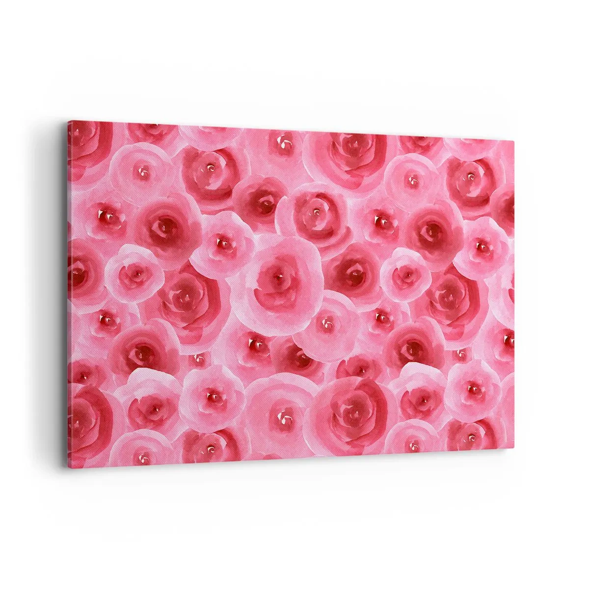 Schilderen op canvas - Rozen onder en boven - 100x70 cm