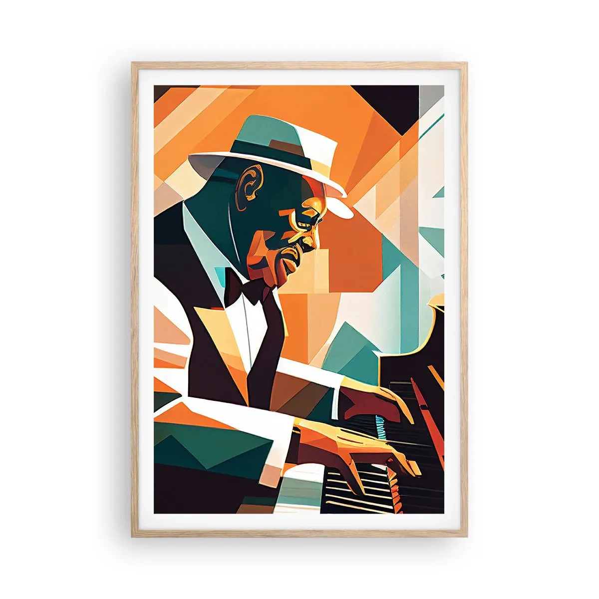 Een poster in een licht eiken lijst - Al die jazz - 70x100 cm