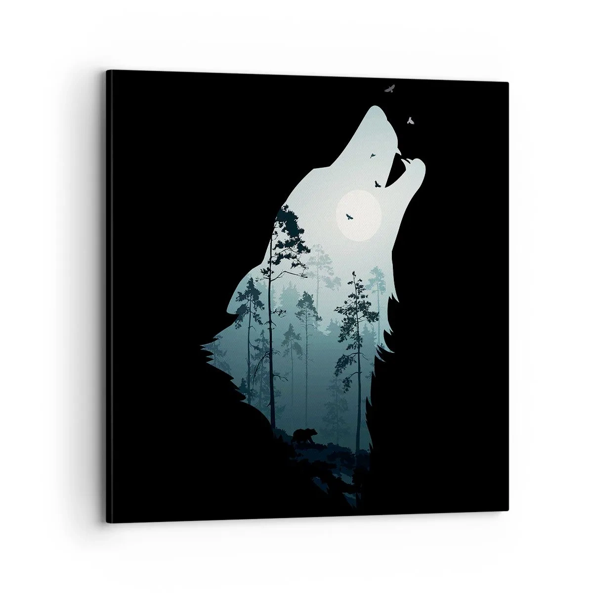 Schilderen op canvas - De stem van de bosnacht - 70x70 cm