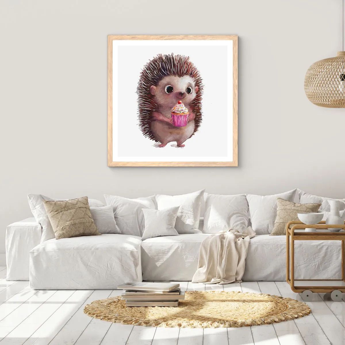 Een poster in een licht eiken lijst - De vakantie is elke dag - 50x50 cm