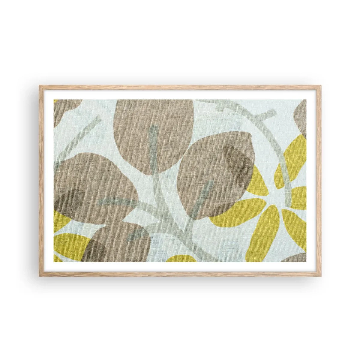 Een poster in een licht eiken lijst - Compositie in volle zon - 91x61 cm