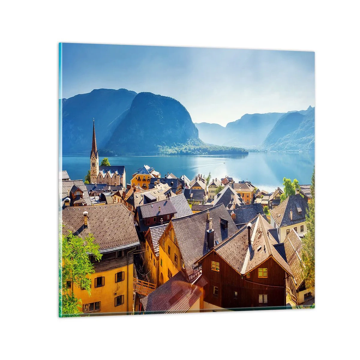 Schilderen op glas - Het kan niet meer schilderachtiger zijn - 40x40 cm