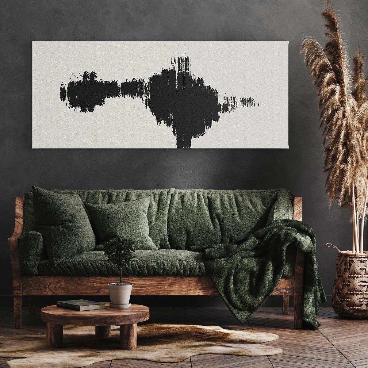 Schilderen op canvas - Trillingen van verbeelding - 90x30 cm