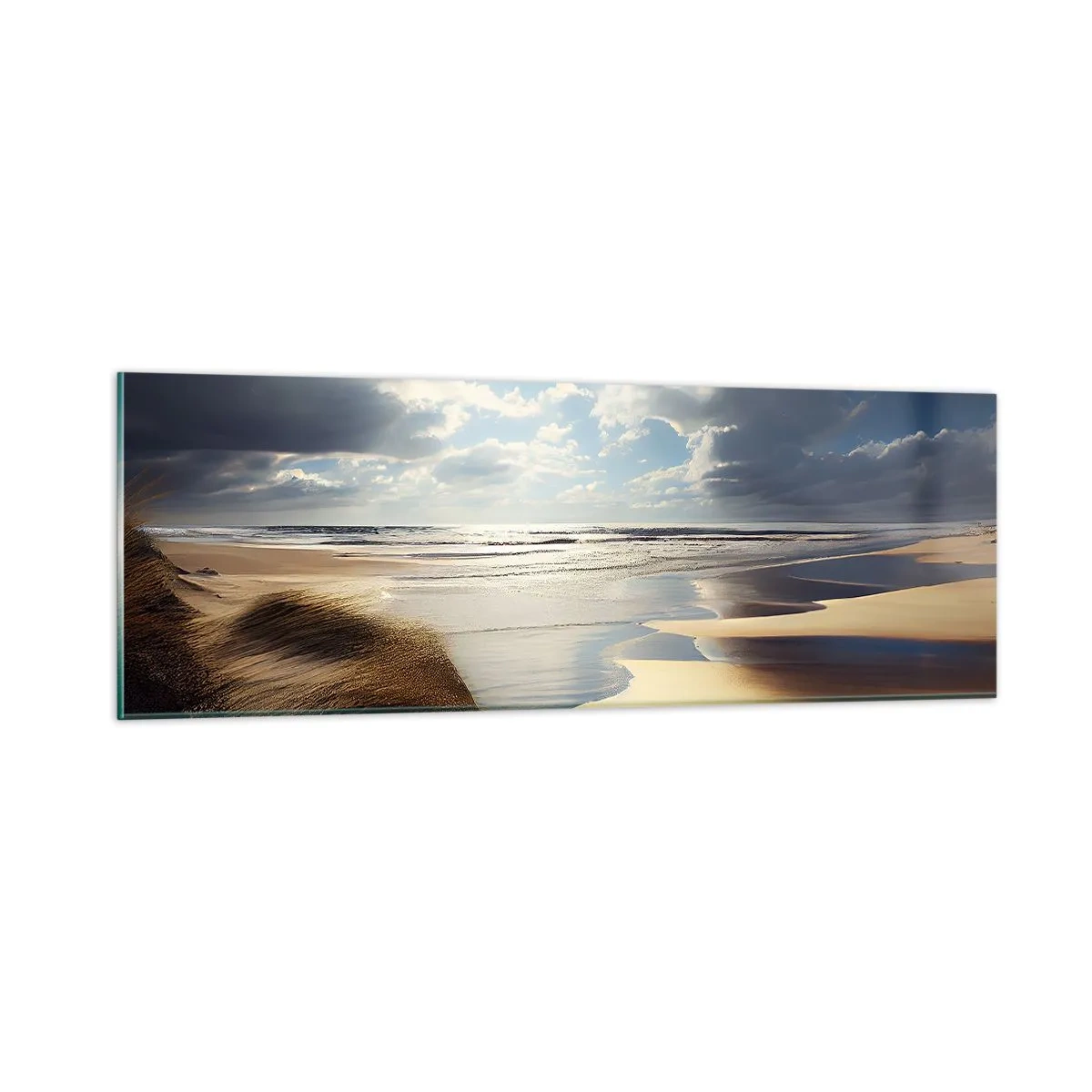 Schilderen op glas - Strand, wild strand - 90x30 cm