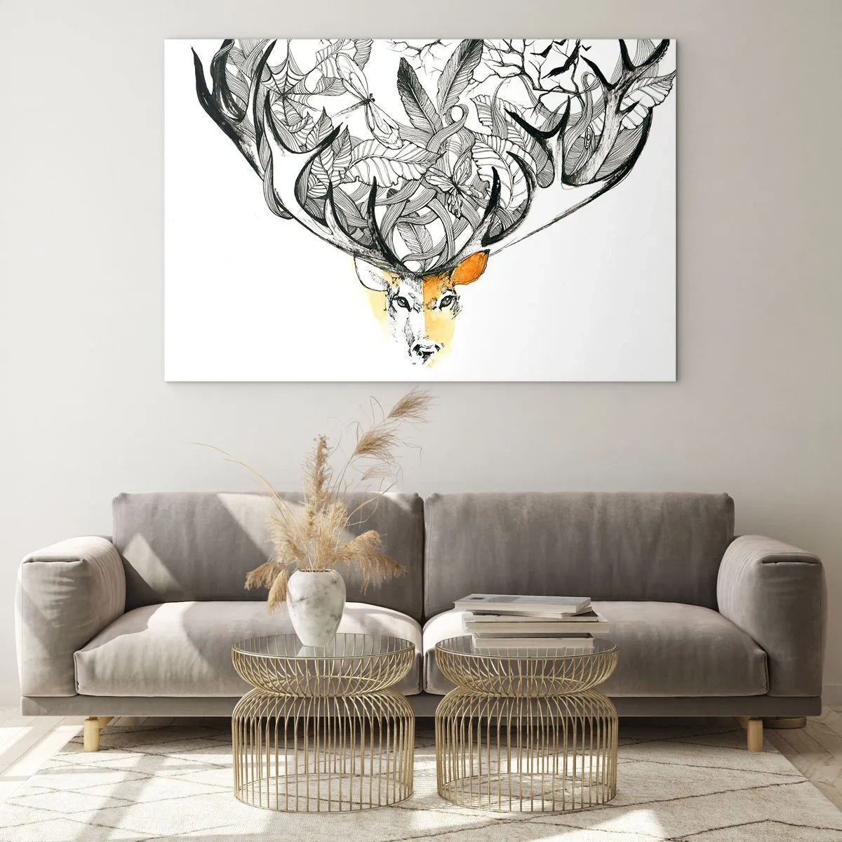 Schilderen op glas - Hoorns van overvloed - 120x80 cm