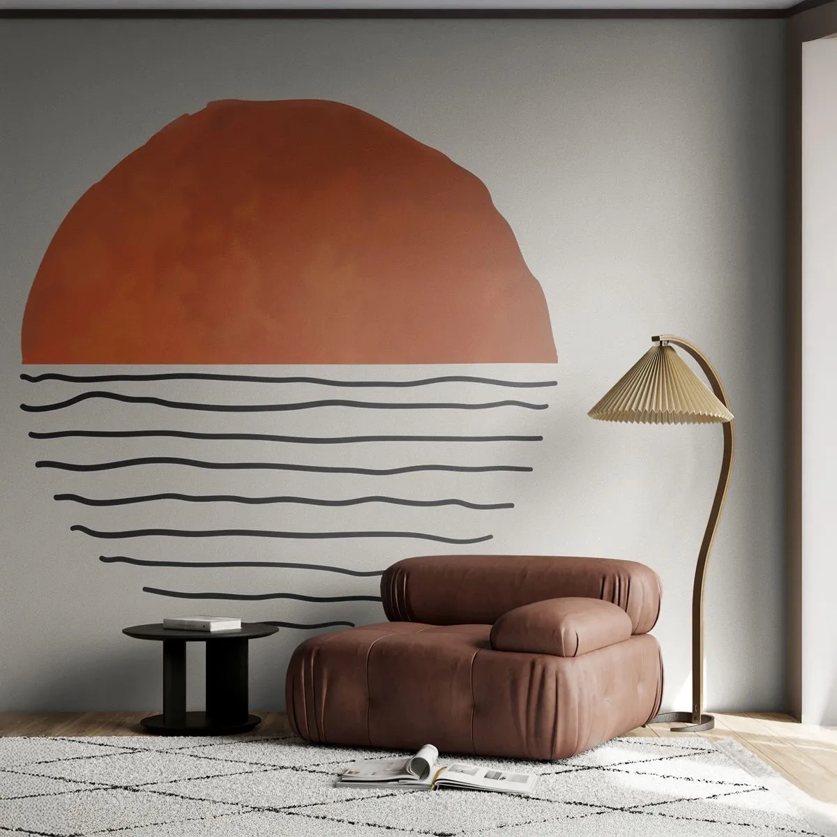 Zelfklevend Fotobehang Deluxe Sticker - In het Japanse klimaat - Abstractie, Deel, Minimalisme - 250x175 cm