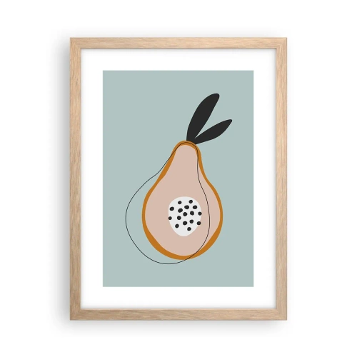 Een poster in een licht eiken lijst - Doordringen in de aard van de dingen - 30x40 cm