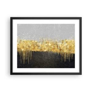 Poster in een zwarte lijst - Naar binnen en naar boven - 50x40 cm