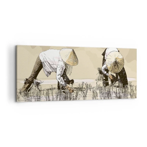 Schilderen op canvas - Succesvolle oogst - 120x50 cm