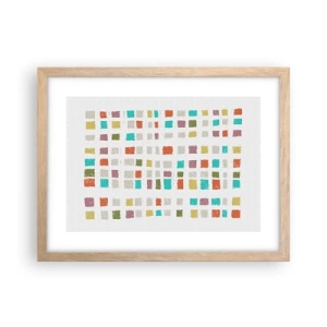 Een poster in een licht eiken lijst - Onbekend spel - 40x30 cm