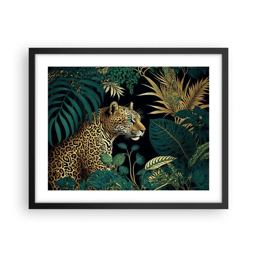 Poster in een zwarte lijst - Een gastheer in de jungle - 50x40 cm