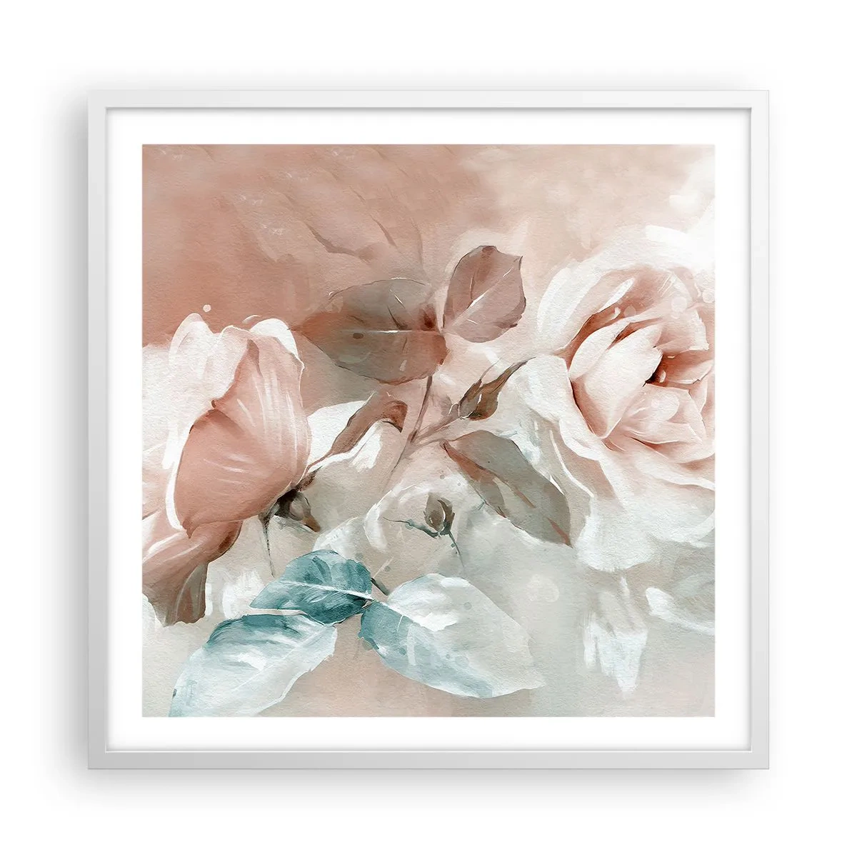 Poster in een witte lijst - De geest van de romantiek - 60x60 cm