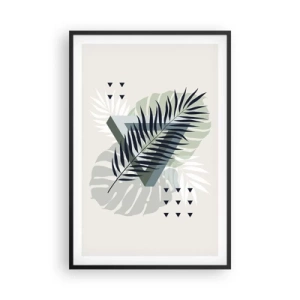 Poster in een zwarte lijst - Natuur en geometrie - twee orden? - 61x91 cm
