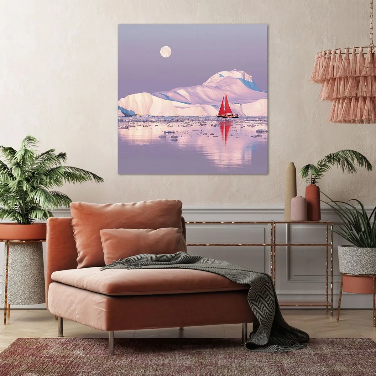 Schilderen op canvas - De hitte van het zeil, de kilte van het ijs - 60x60 cm
