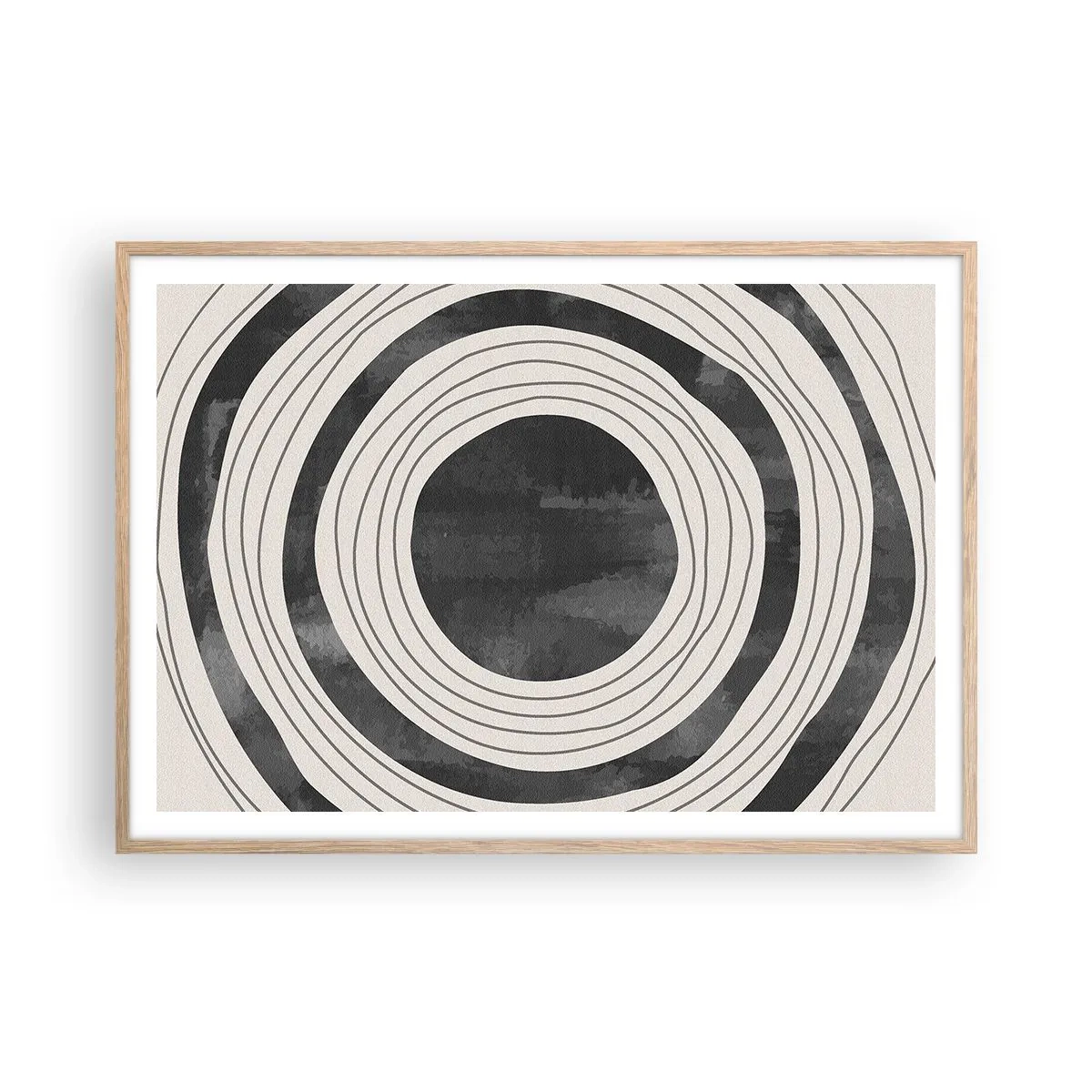 Een poster in een licht eiken lijst - Precies op het punt - 100x70 cm