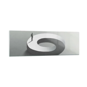 Schilderen op glas - En wees hier slim - 160x50 cm