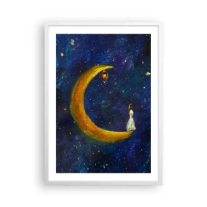 Poster in een witte lijst - De roep van de wereld - 50x70 cm