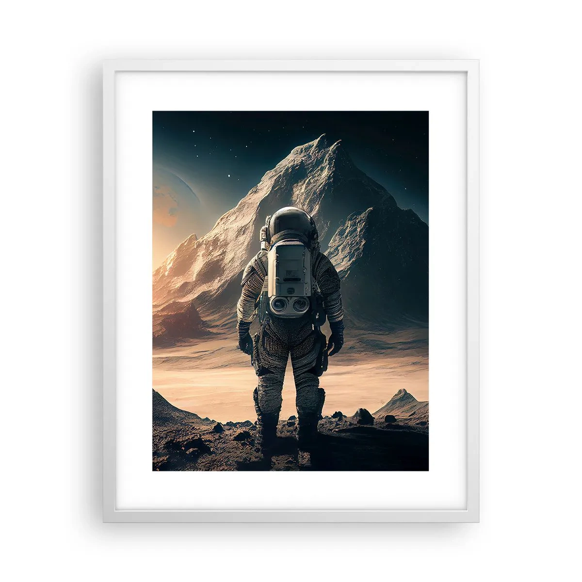 Poster in een witte lijst - Nieuwe uitdaging - 40x50 cm