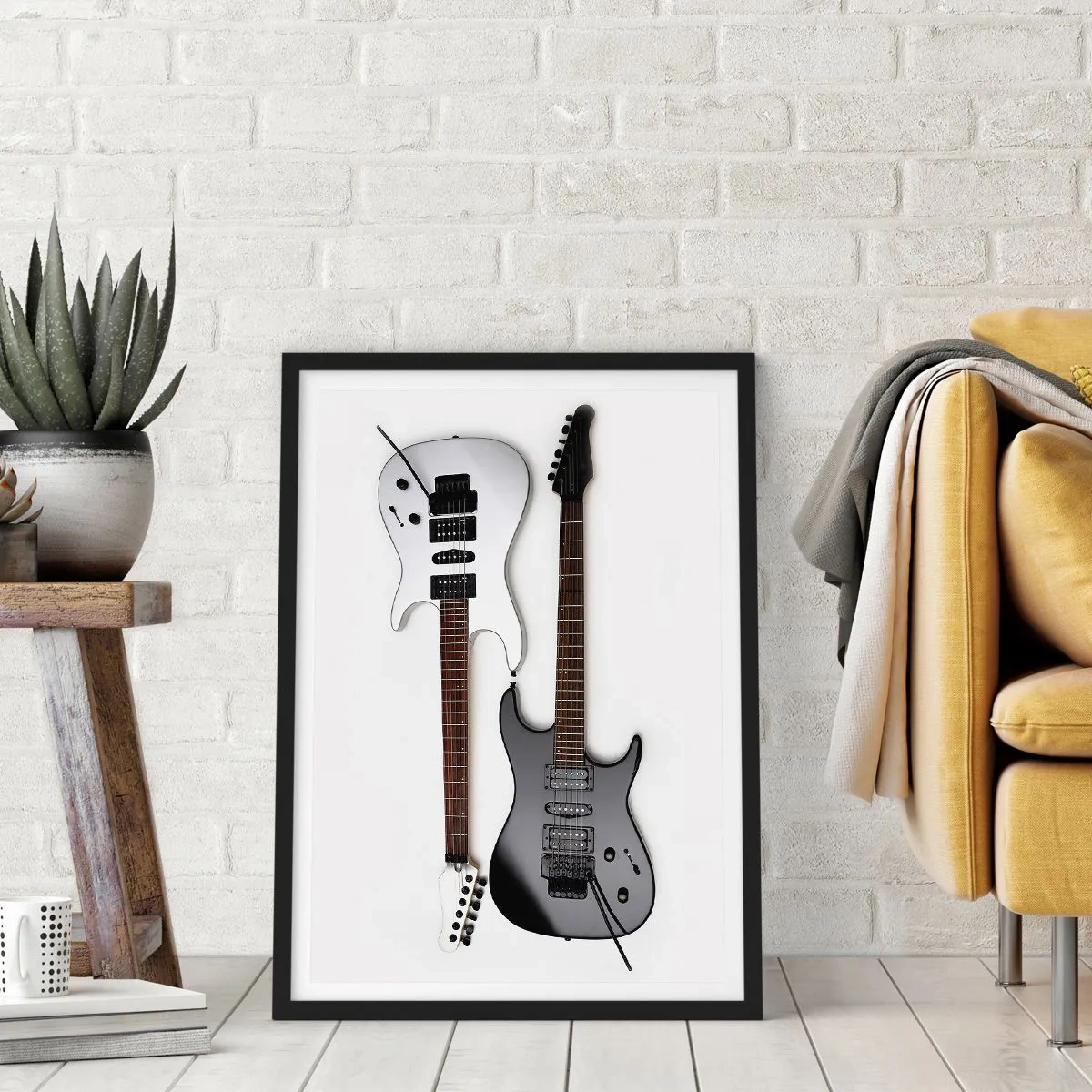 Poster in een zwarte lijst - Harmonie van vormen - 30x40 cm