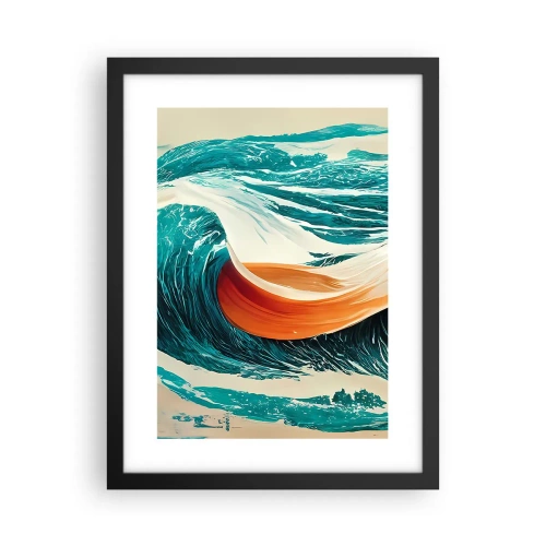 Poster in een zwarte lijst - De droom van elke surfer - 30x40 cm