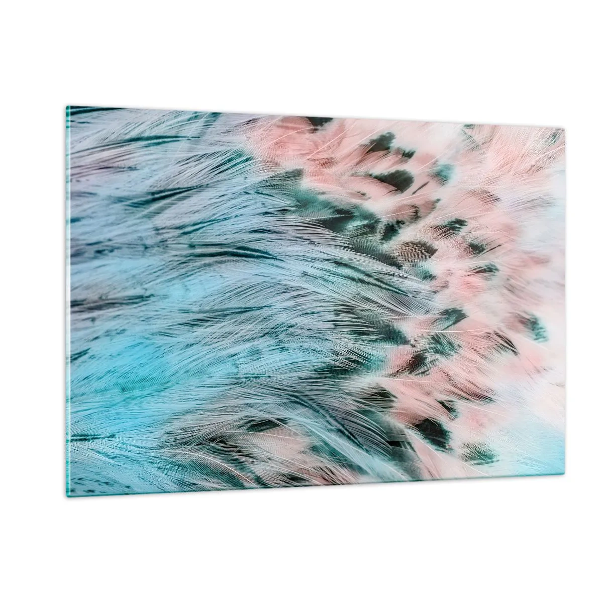 Schilderen op glas - Saffier roze dons - 120x80 cm