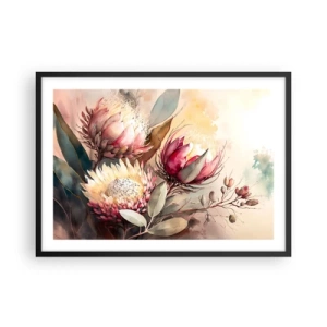 Poster in een zwarte lijst - In profiel en en face - 70x50 cm