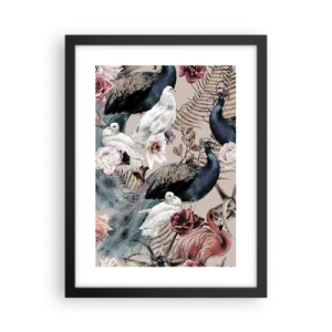 Poster in een zwarte lijst - In de paleistuin - 30x40 cm