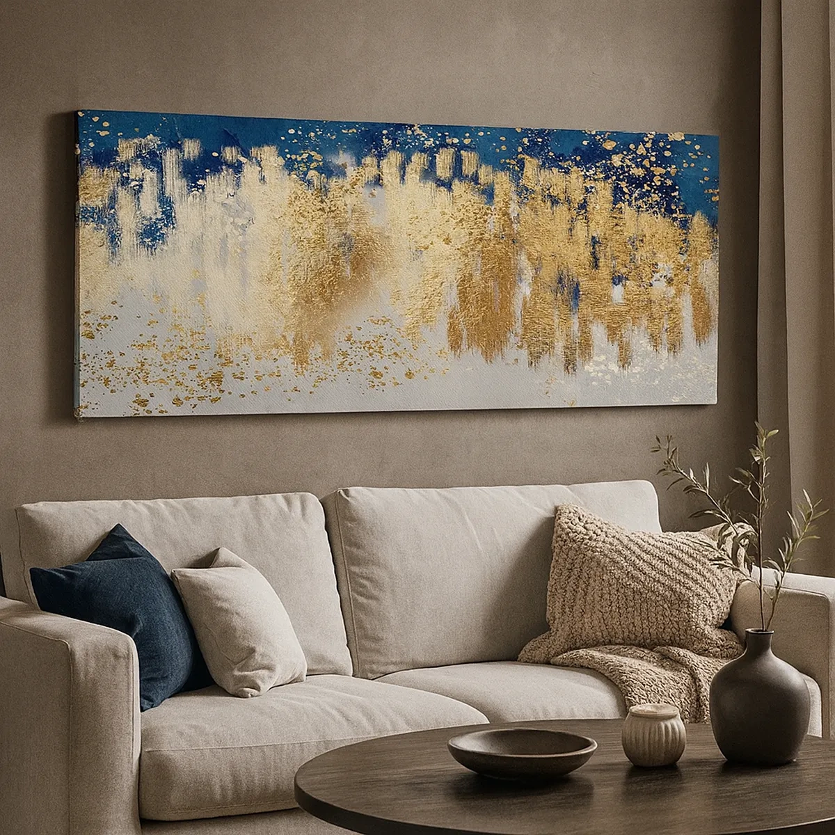 Schilderen op canvas - Een moderne compositie met sprankeling - 30x30 cm