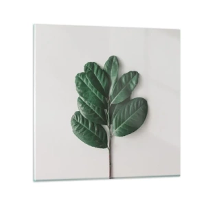 Schilderen op glas - Een tekening van de pure natuur - 50x50 cm