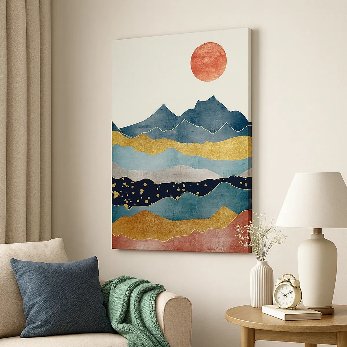 Schilderen op canvas - Een dwarsdoorsnede van de wereld - 50x70 cm