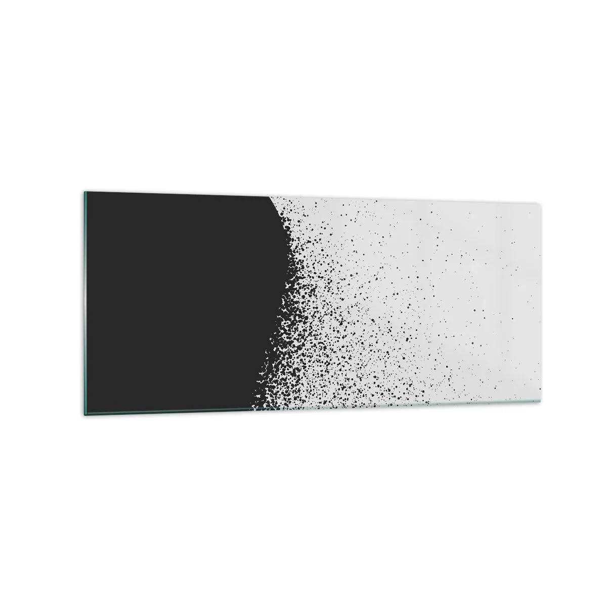 Schilderen op glas - Beweging van moleculen - 120x50 cm