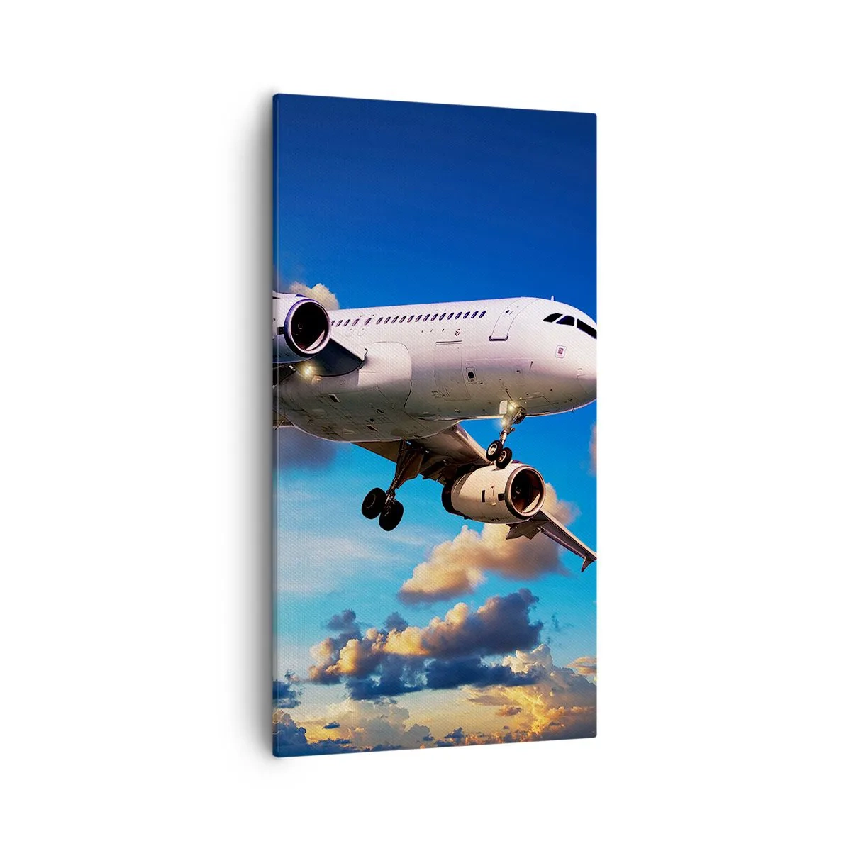 Schilderen op canvas - Een reis in wit en blauw - 55x100 cm