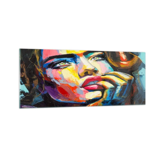 Schilderen op glas - Dromen vliegen in de lucht als vogels - 100x40 cm