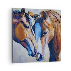 Schilderen op canvas - Is het vriendschap? is het liefde? - 60x60 cm