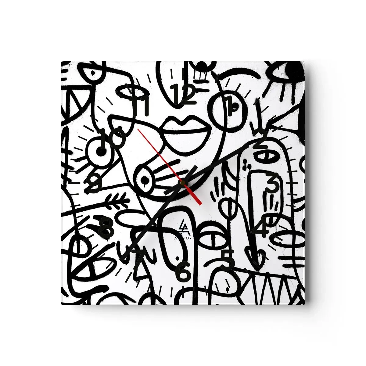 Wandklok - Klok - Gezichten en luchtspiegelingen - 40x40 cm