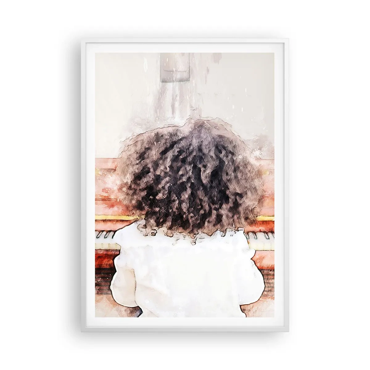 Poster in een witte lijst - In de nieuwe wereld - 70x100 cm