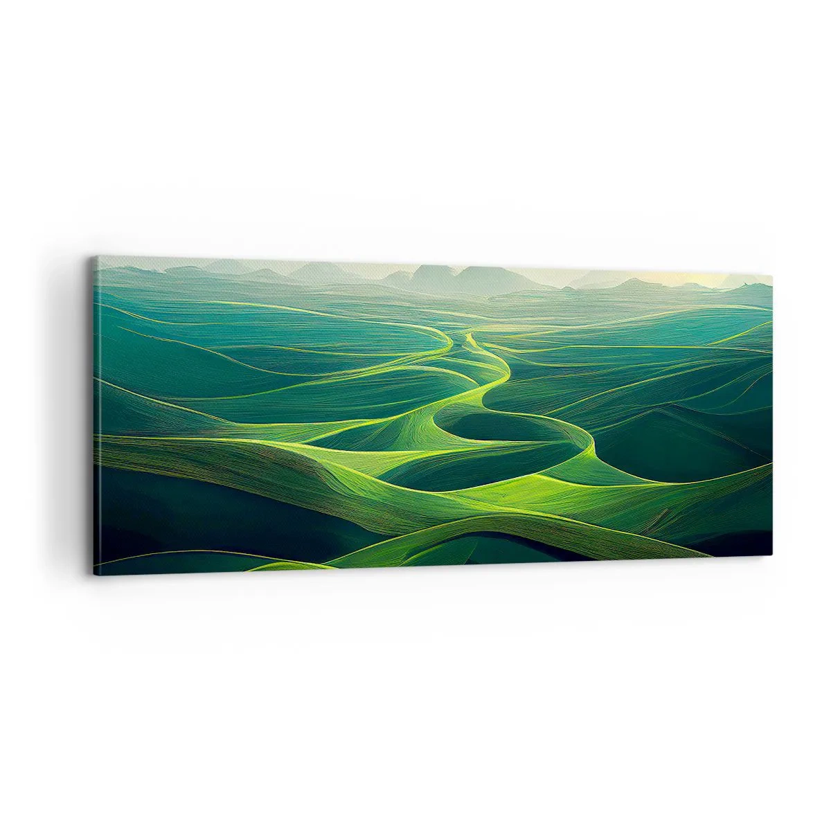 Schilderen op canvas - In de groene dalen - 100x40 cm