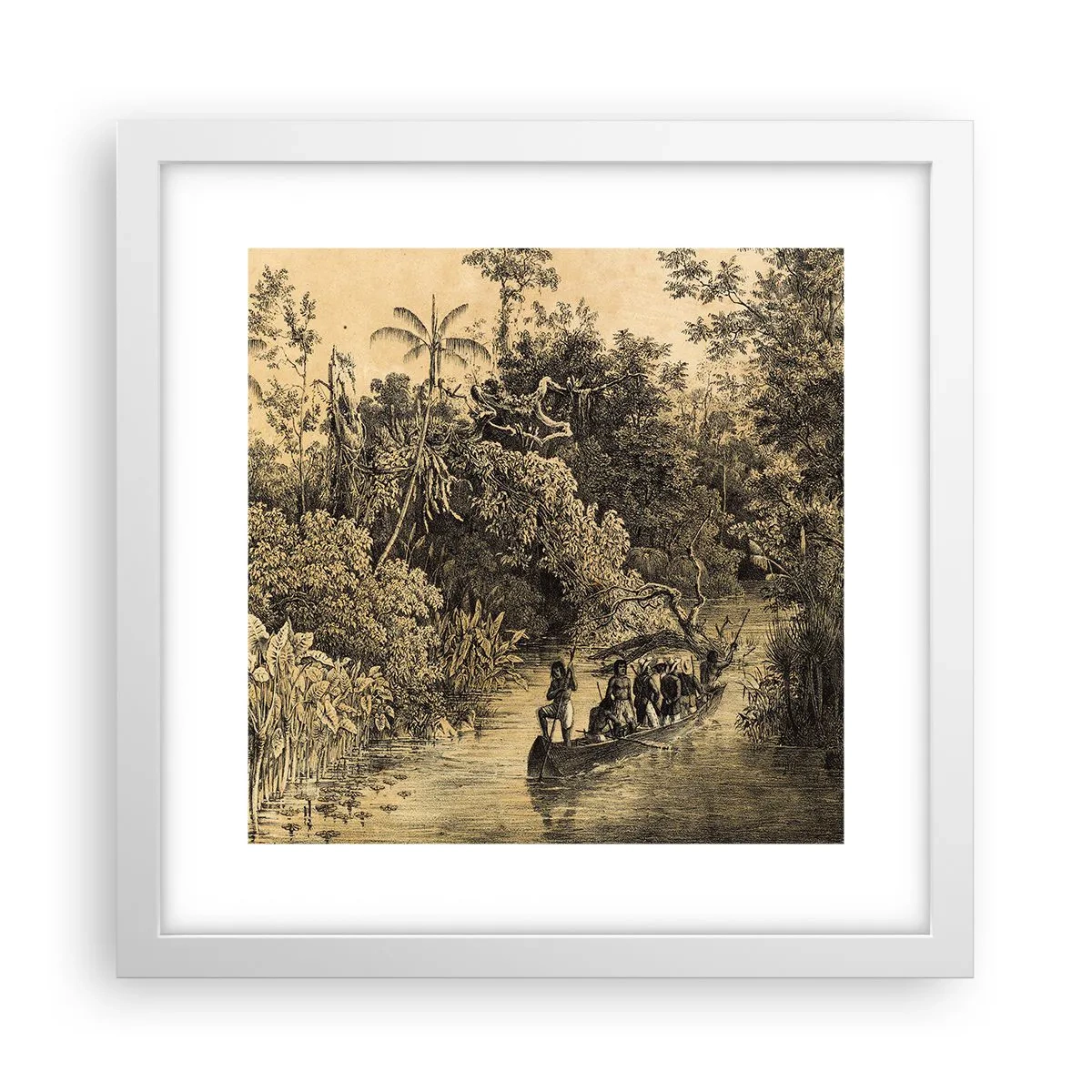 Poster in een witte lijst - Expeditie naar de bron - 30x30 cm