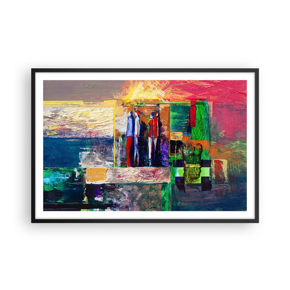 Poster in een zwarte lijst - Relaties en emoties - 91x61 cm