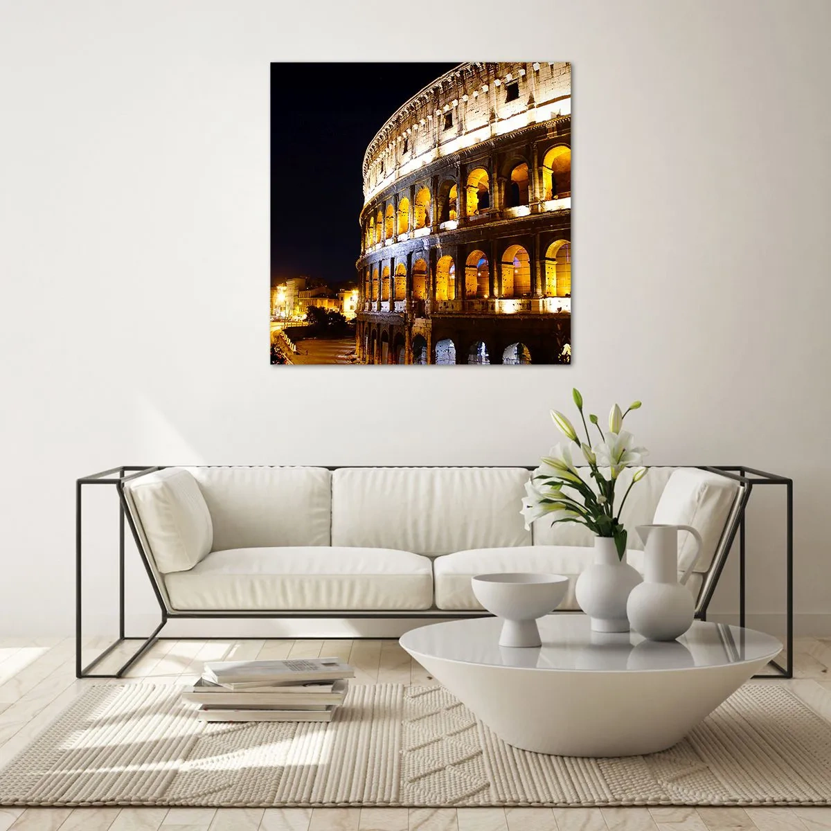 Schilderen op glas - Het is tijd om de Olympische Spelen te starten - 40x40 cm