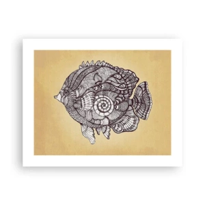 Poster - Uit een oceaan van ornamenten - 50x40 cm