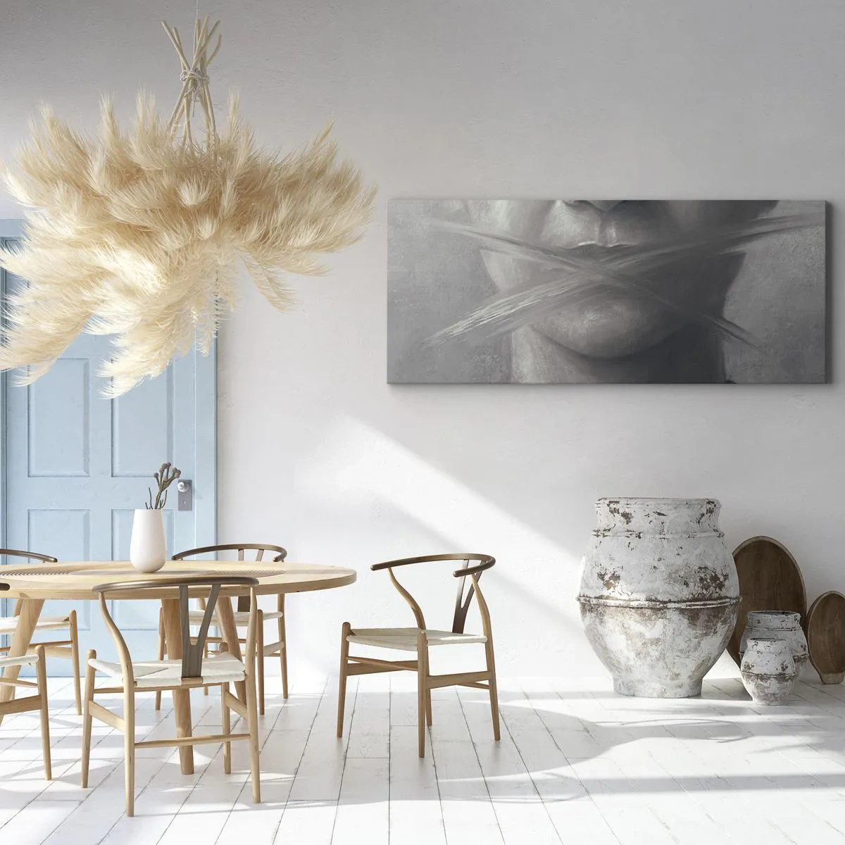 Schilderen op canvas - Zonder een woord - 140x50 cm