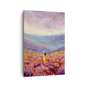 Schilderen op canvas - In een lavendelwereld - 70x100 cm