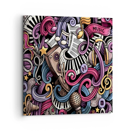 Schilderen op canvas - Ingewikkelde melodie - 70x70 cm